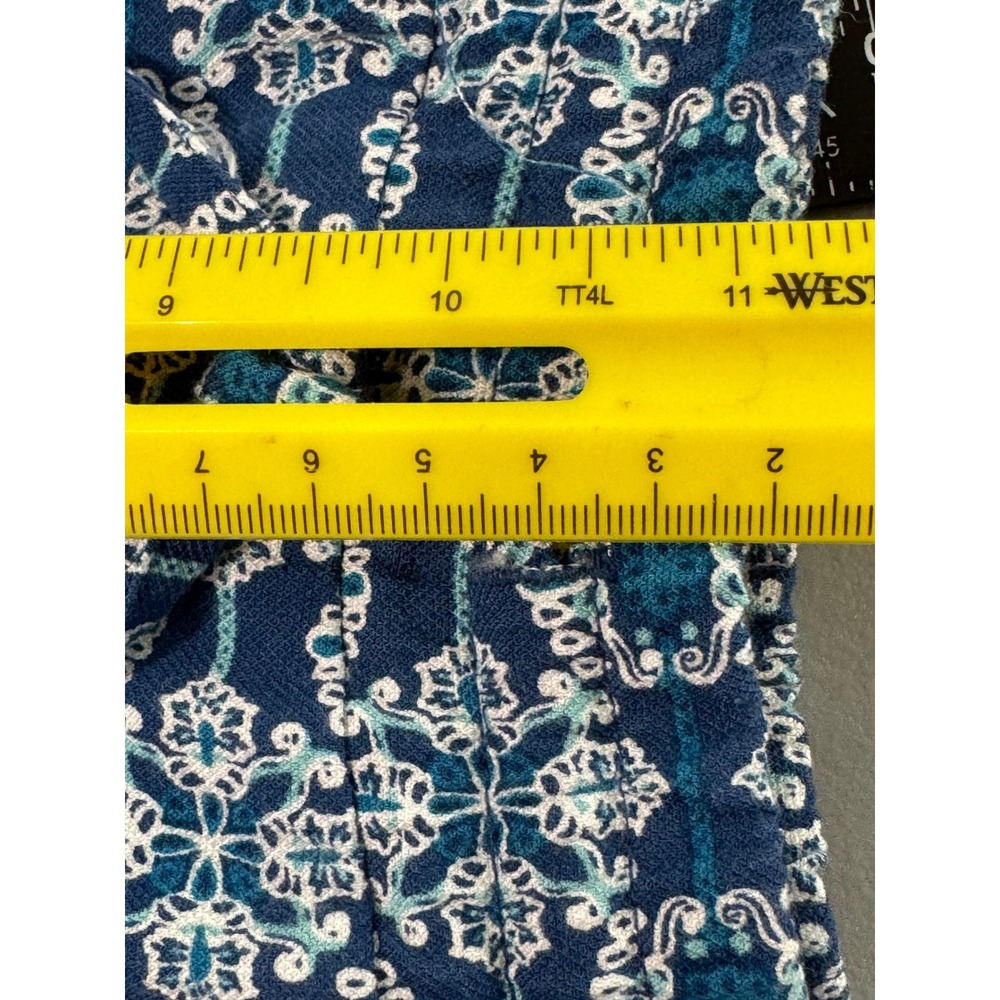 J. Jill Shorts Womens Medium Blue Excellent Elastic Waist Rayon Medallion Print - Picture 11 of 13